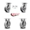 Service Caster 6 Inch Kingpinless V Groove Semi Steel Wheel Caster Swivel Locks 2 Rigid, 2PK SCC-KP30S620-VGR-BSL-2-R-2 - alternate 3